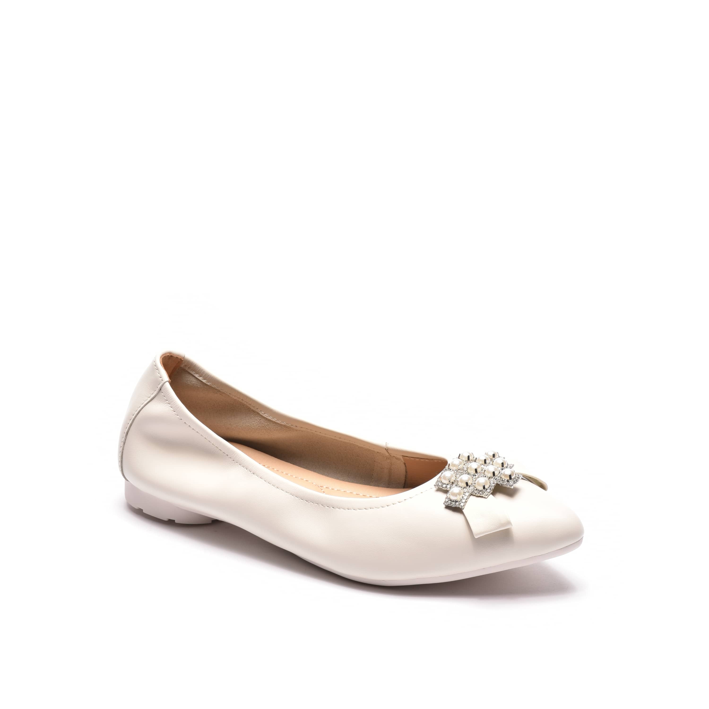 Elli Pearl Cluster Flat in White