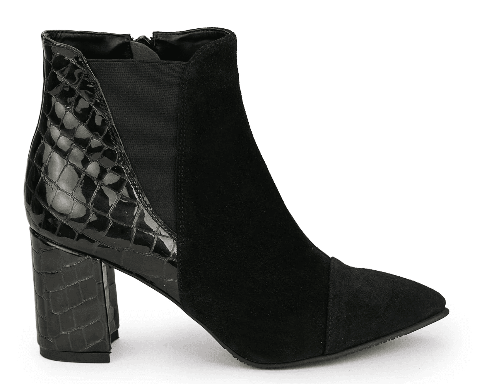 Croco Heel Ankle Boot