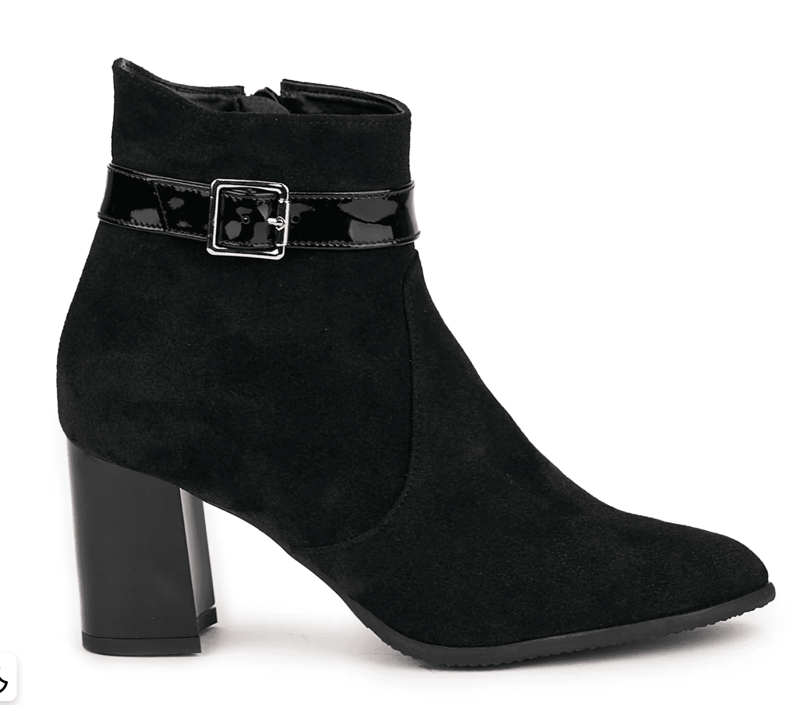 Patent Buckle Ankle Boot