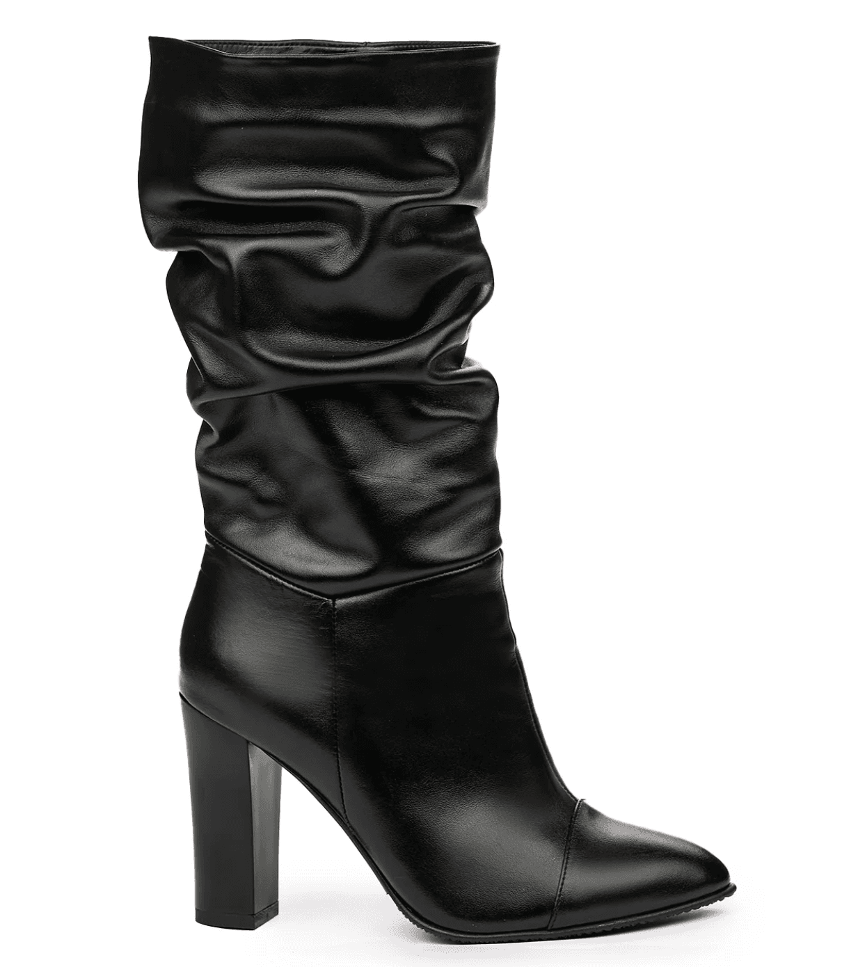 Black Pointed Slouch Boot