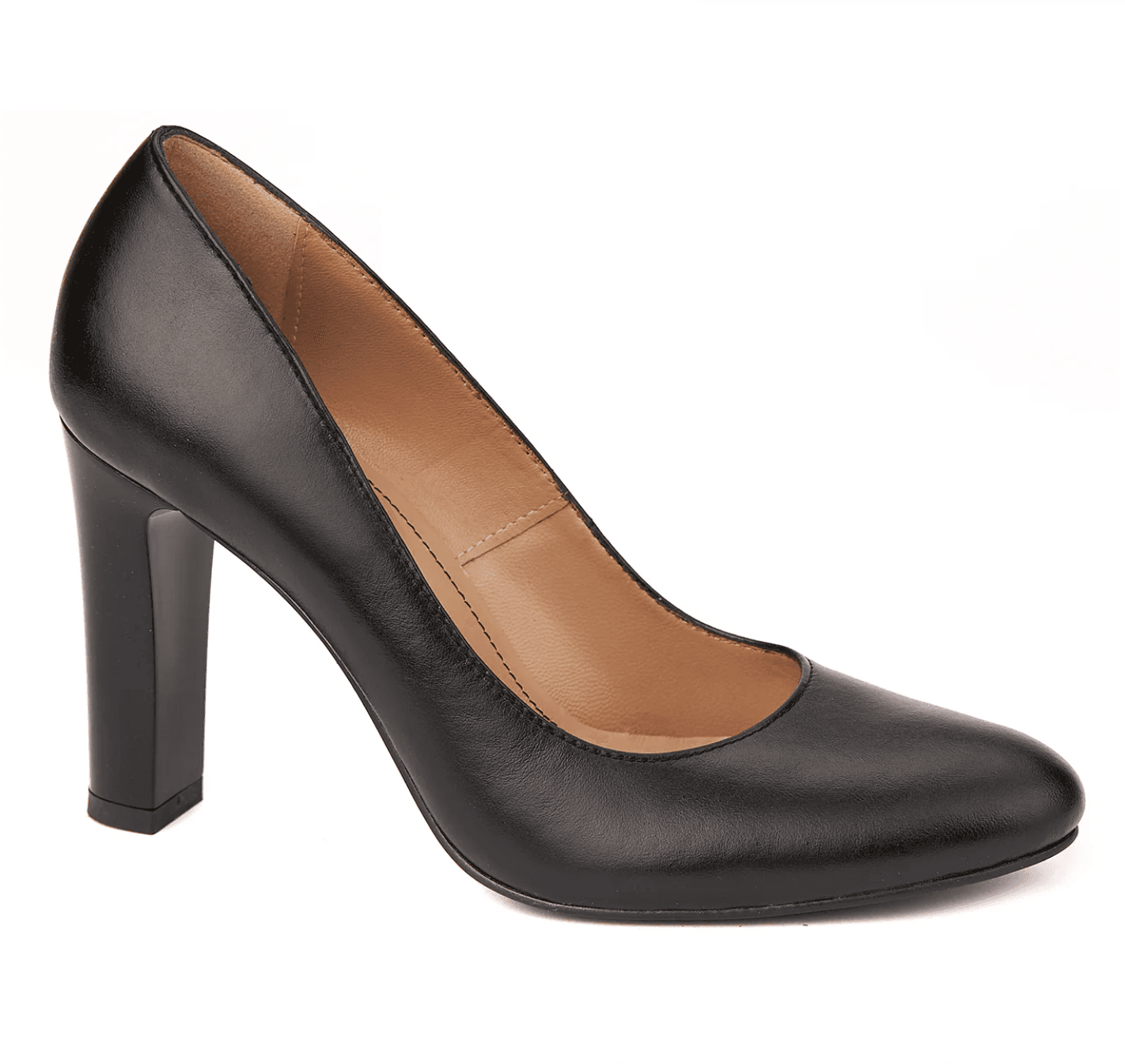 Black Block Heel Pump