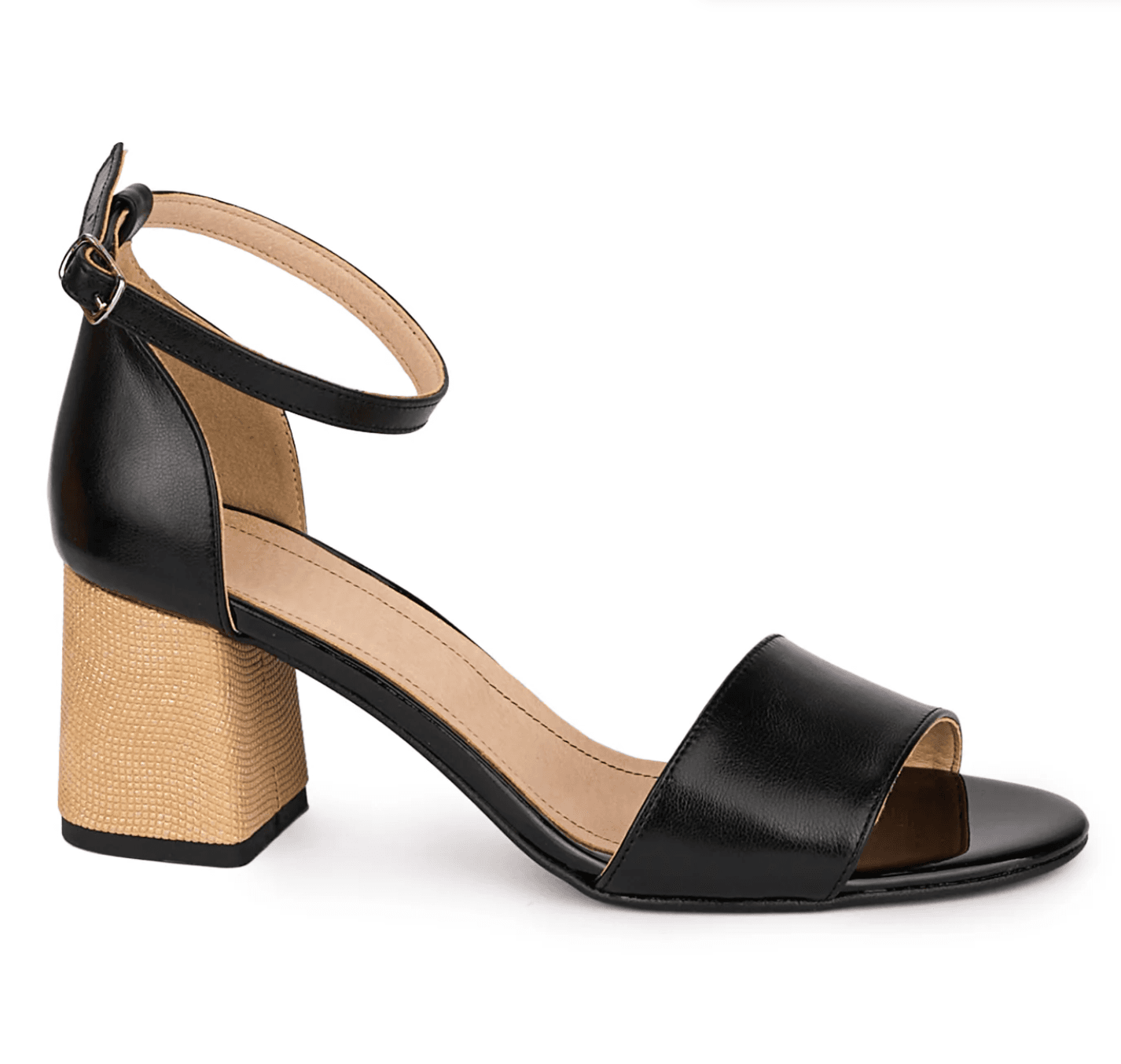 Black Rattan-Heel Sandal