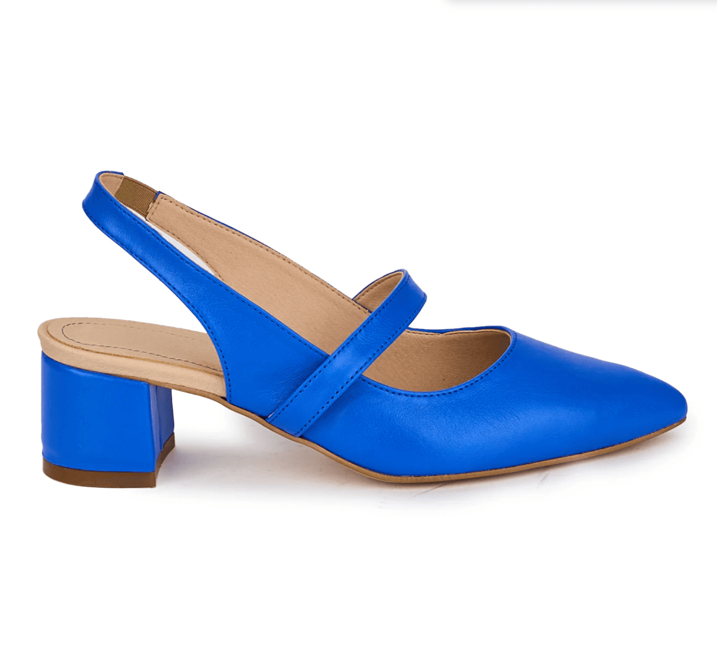 Blue Mary Jane Block Slingback