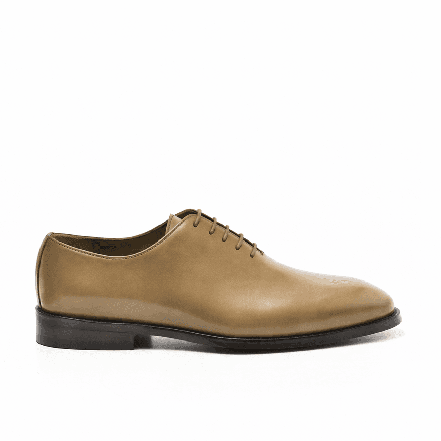 Khaki Aniline Calf Leather Wholecut Oxford
