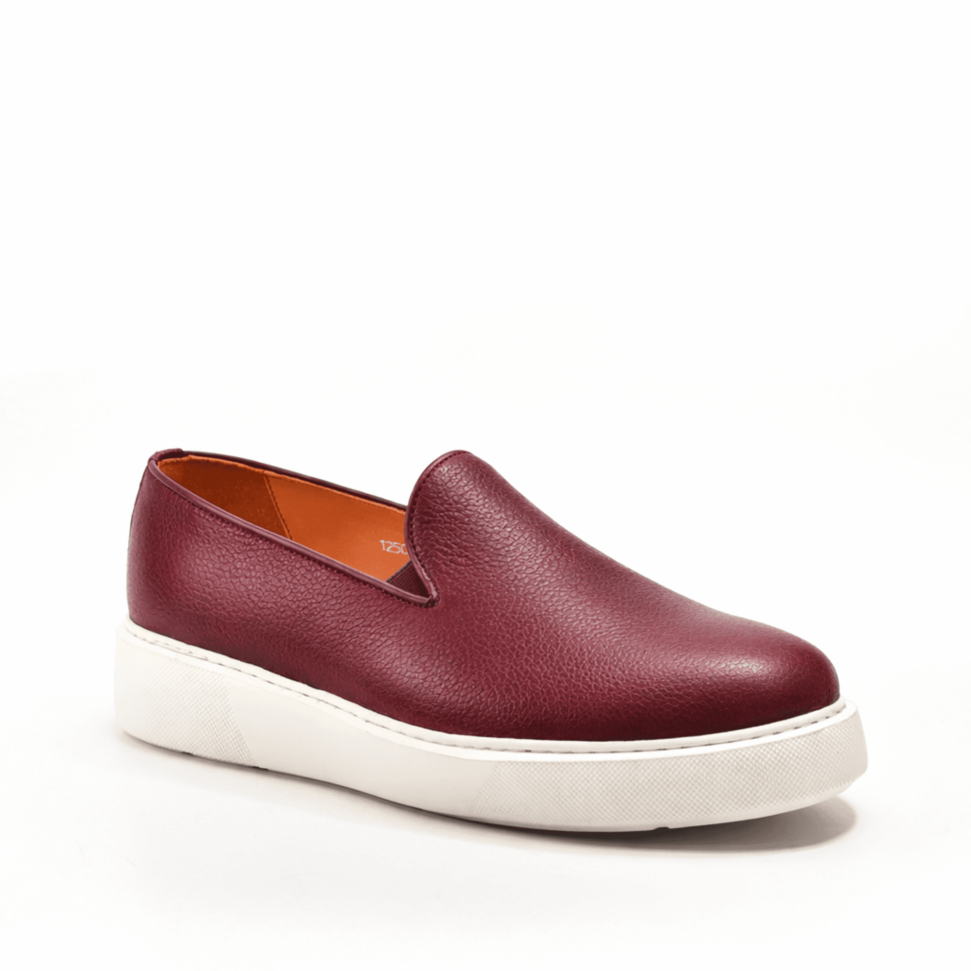 Slip-On Sneaker in Burgundy Full-Grain Leather