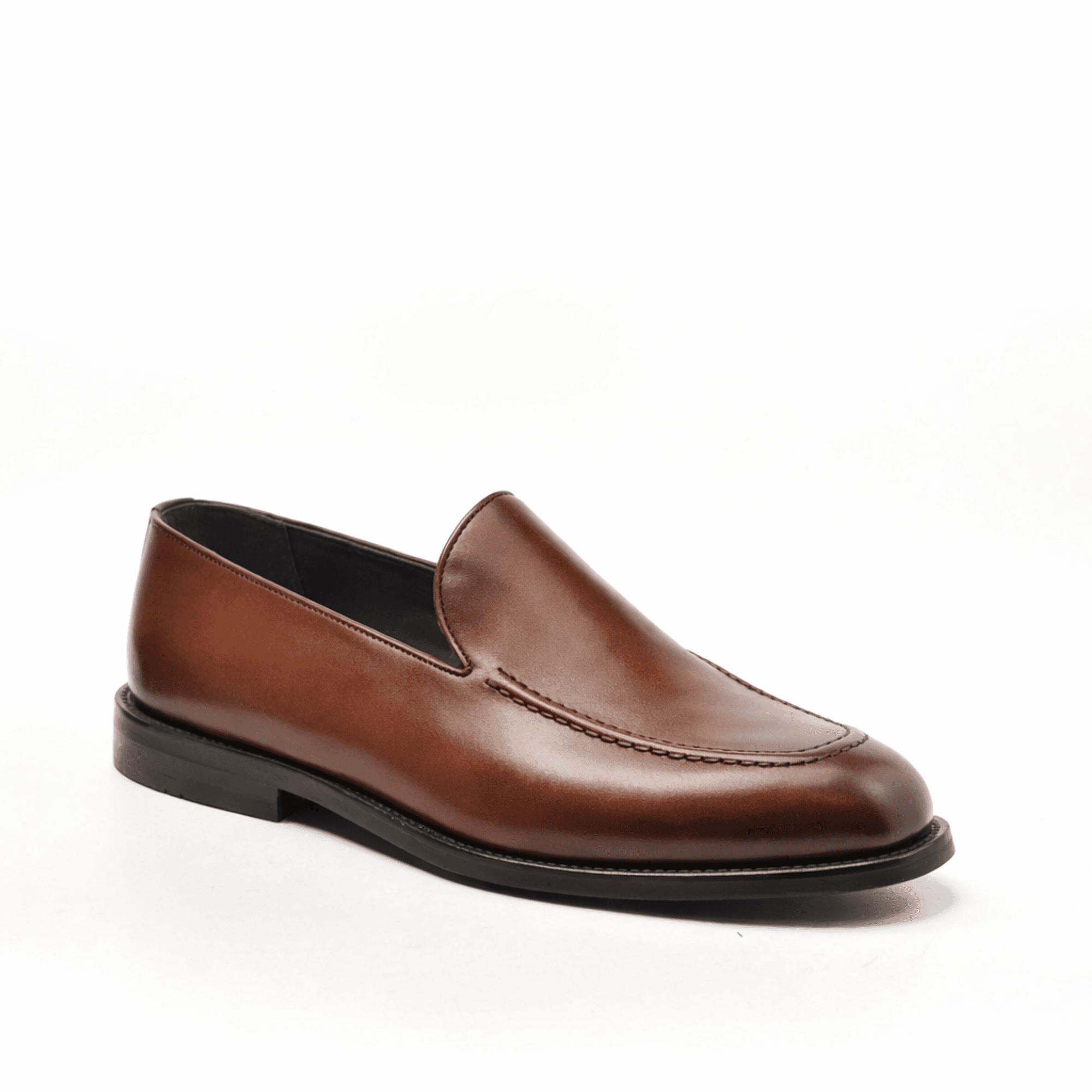Plain Slip-On Loafer in Coffee Smooth Calf
