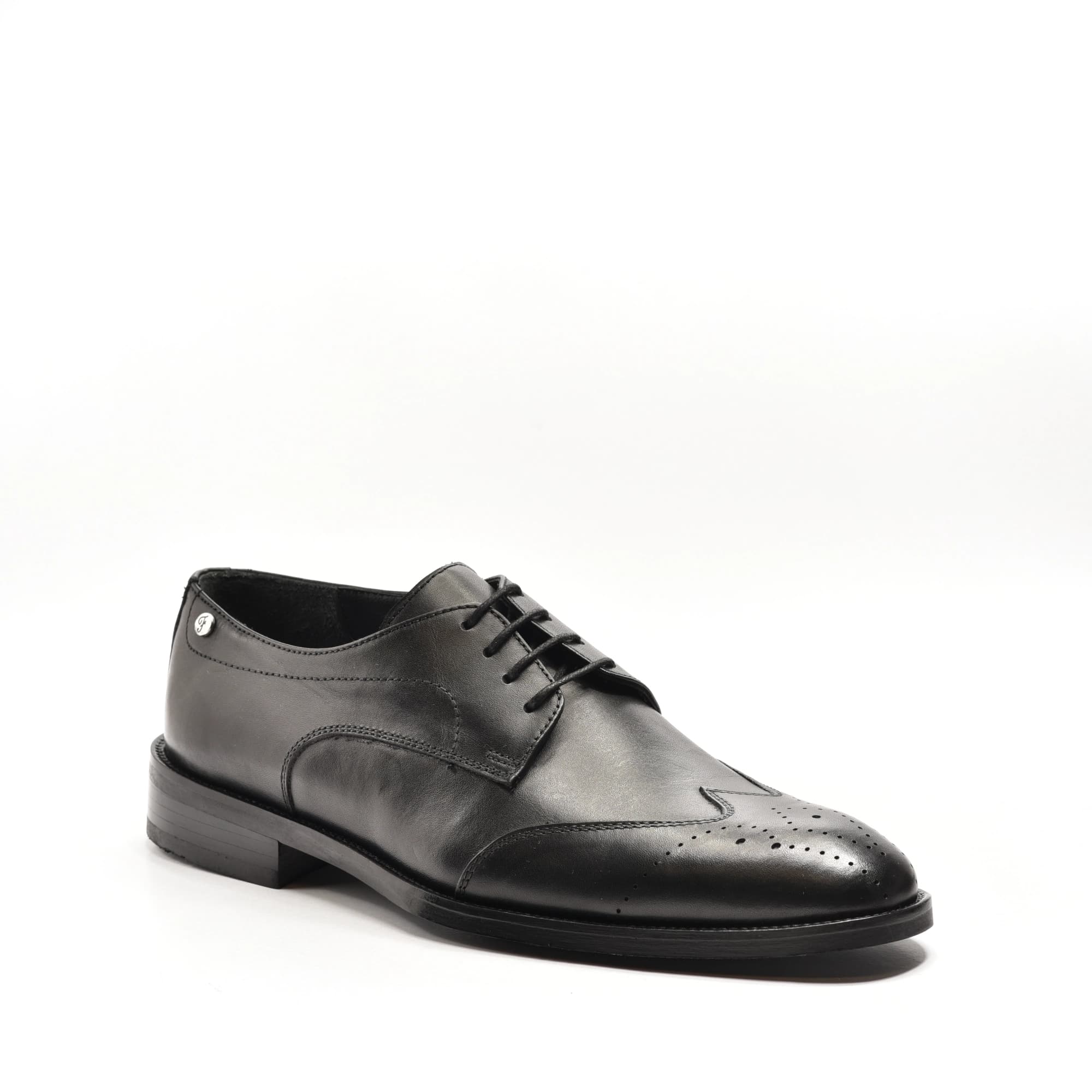 Semi-Brogue Derby in Black