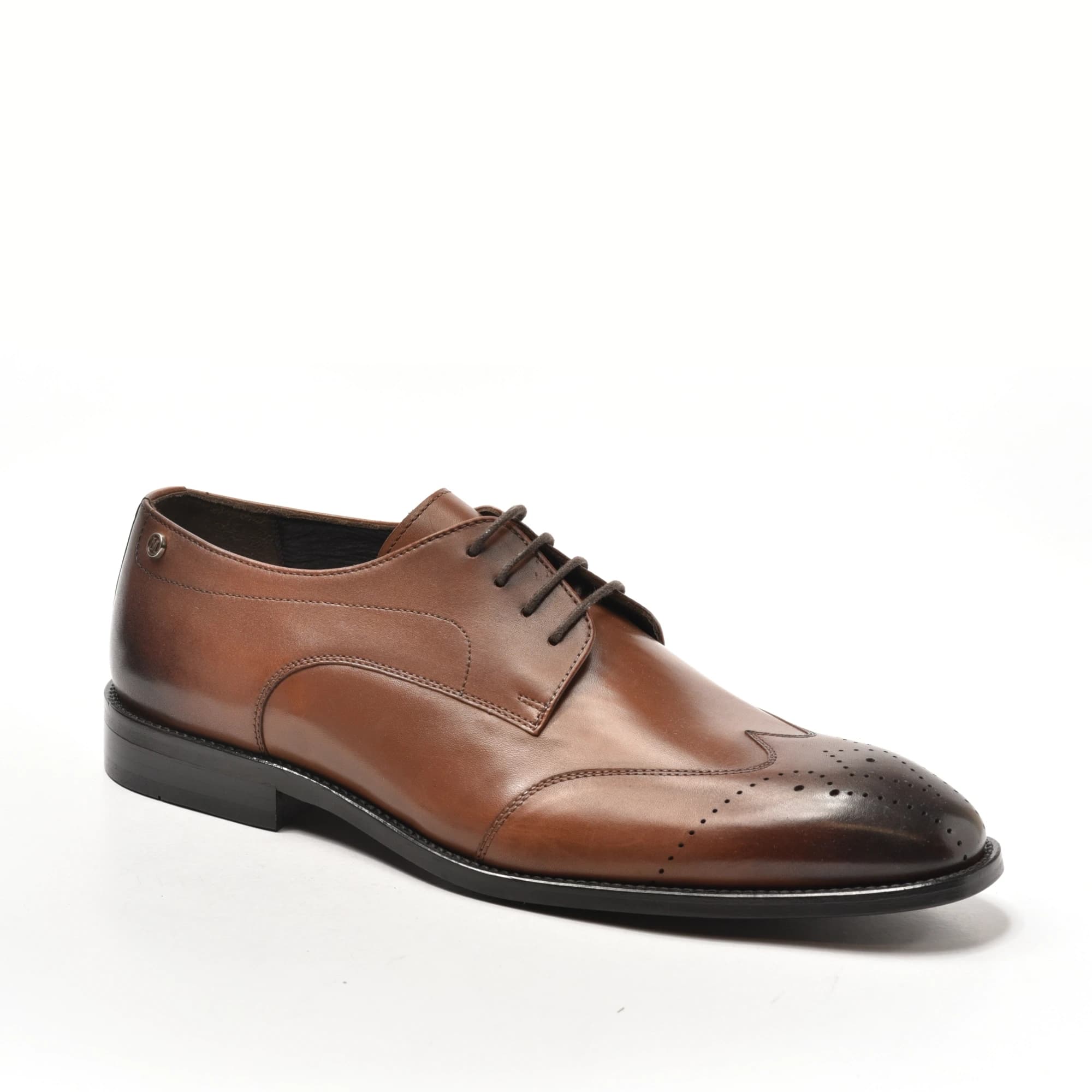 Cognac Brogue Cap-Toe Derby